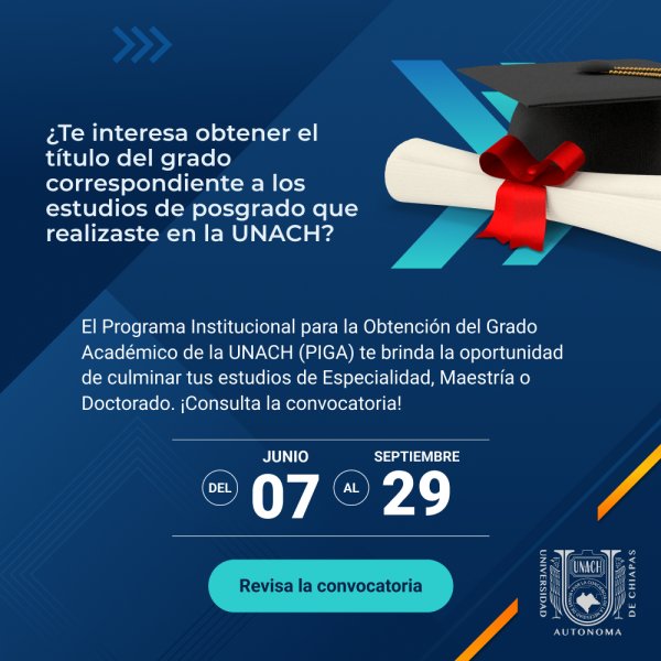 Programa Institucional para la obtención del Grado Académico (PIGA)